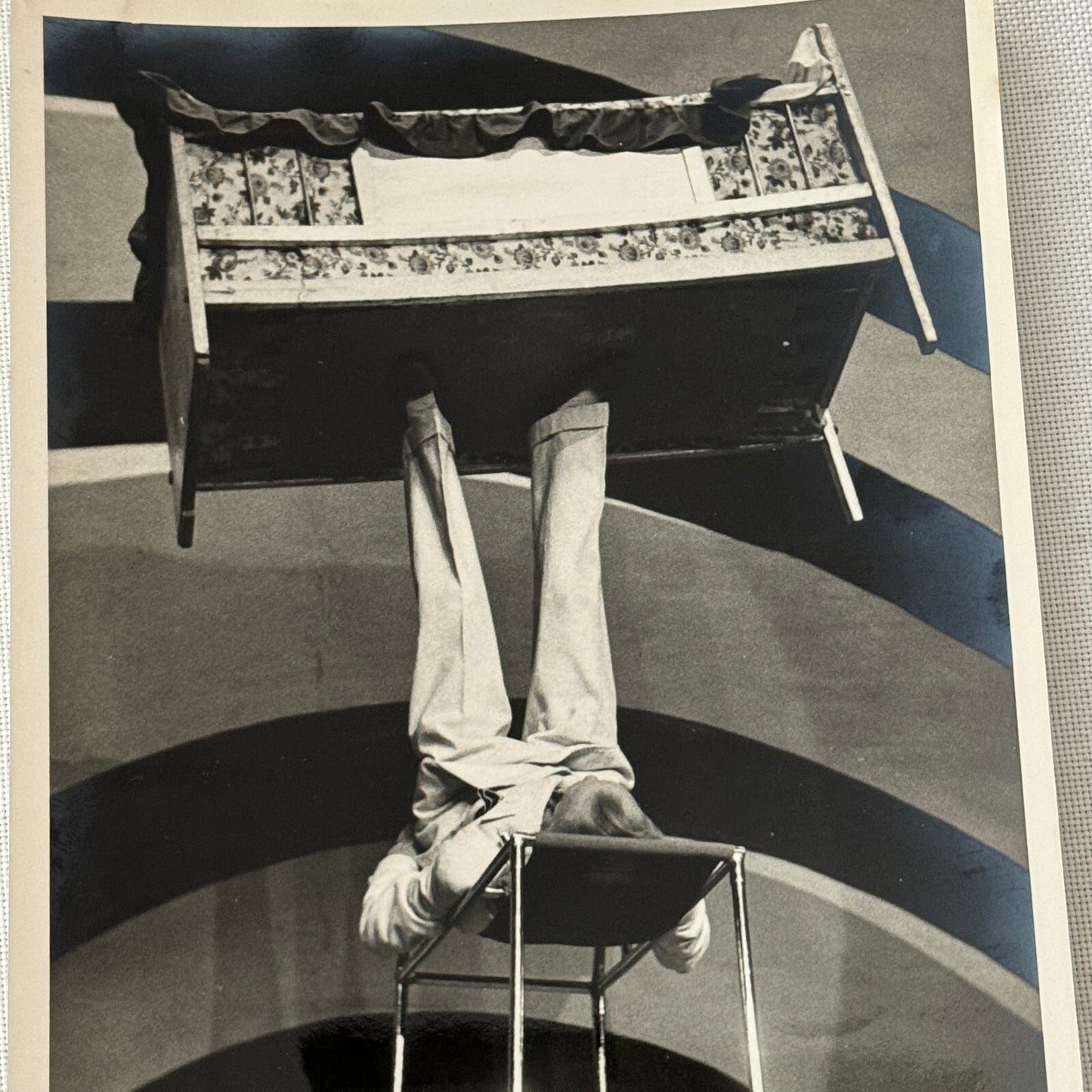 Vintage Circus Photo Juggling Balancing Act Performer Photograph