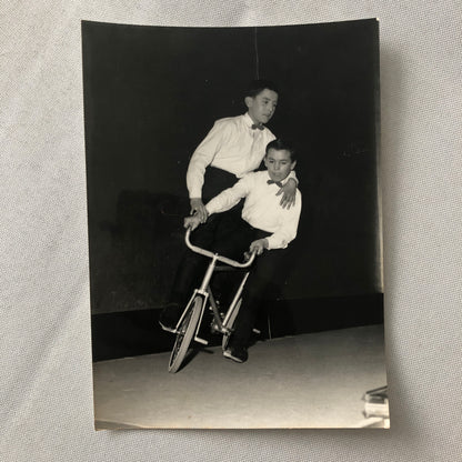 Circus Bicycle Unicycle Act 3 Santus 3 Julien Vintage Photo Photograph Lot 2x