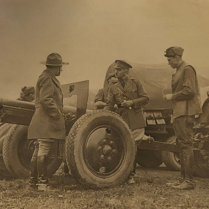 Press Photo Photograph Army First Motorized Artillery Ford Truck Military 1933