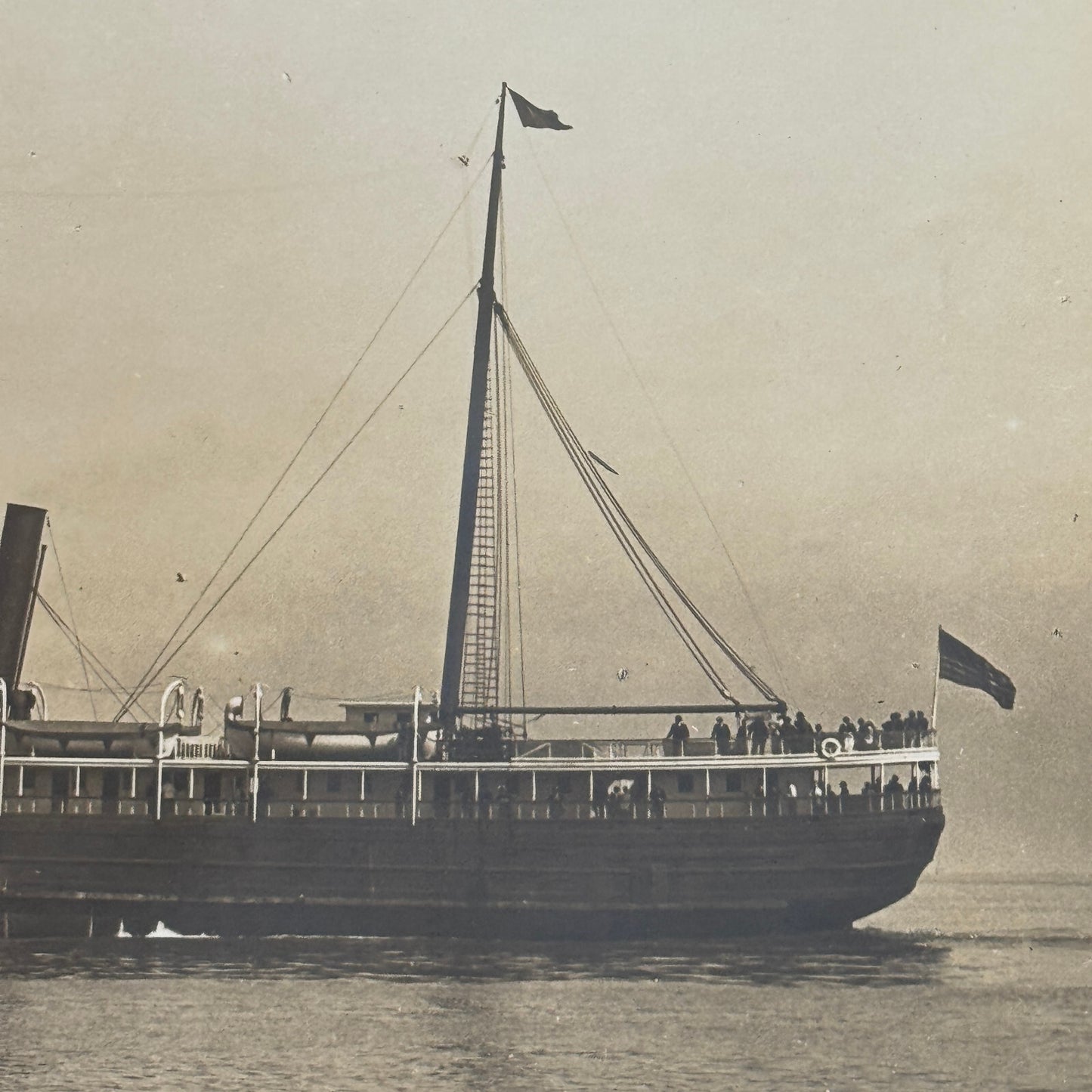 Vintage Ship Boat Photo Photograph Print Santa Clara Waters Company Photo