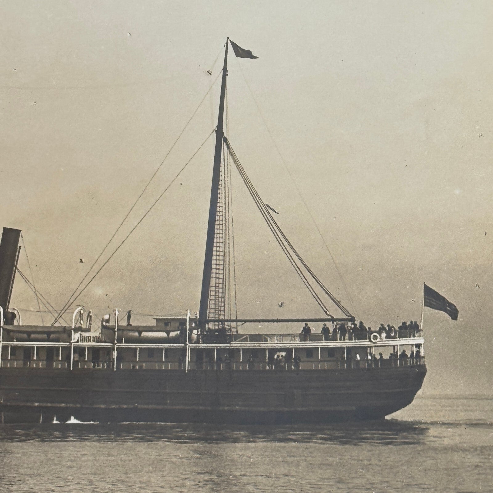 Vintage Ship Boat Photo Photograph Print Santa Clara Waters Company Photo