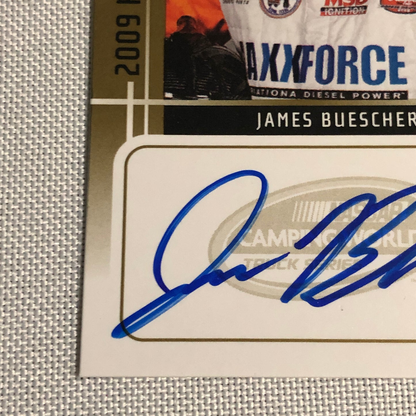 2009 Press Pass Signings James Buescher Auto Autograph Signed Card NASCAR