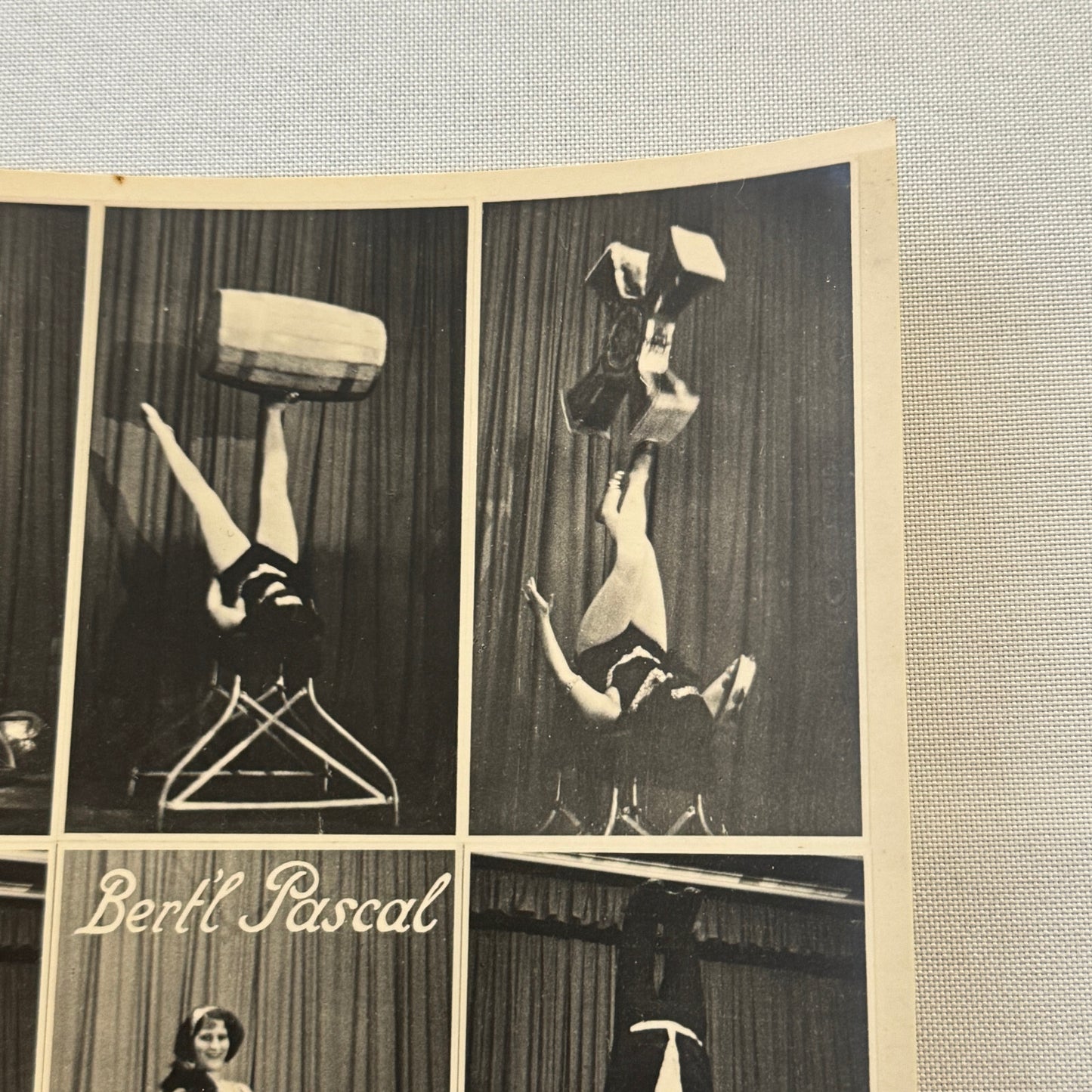 Circus Juggling Balancing Act Vintage Photo Photograph Print Bertl Pascal