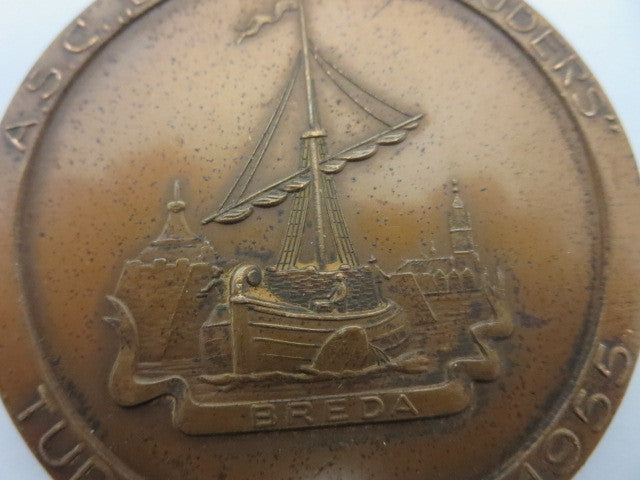 Vintage European Car Club Rally Badge ASC de Baronierijders Turfschiprit 1955