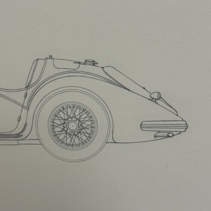1937 Alfa Romeo 8C 2900 B Spider Car Illustration Art Drawing Hand Drawn
