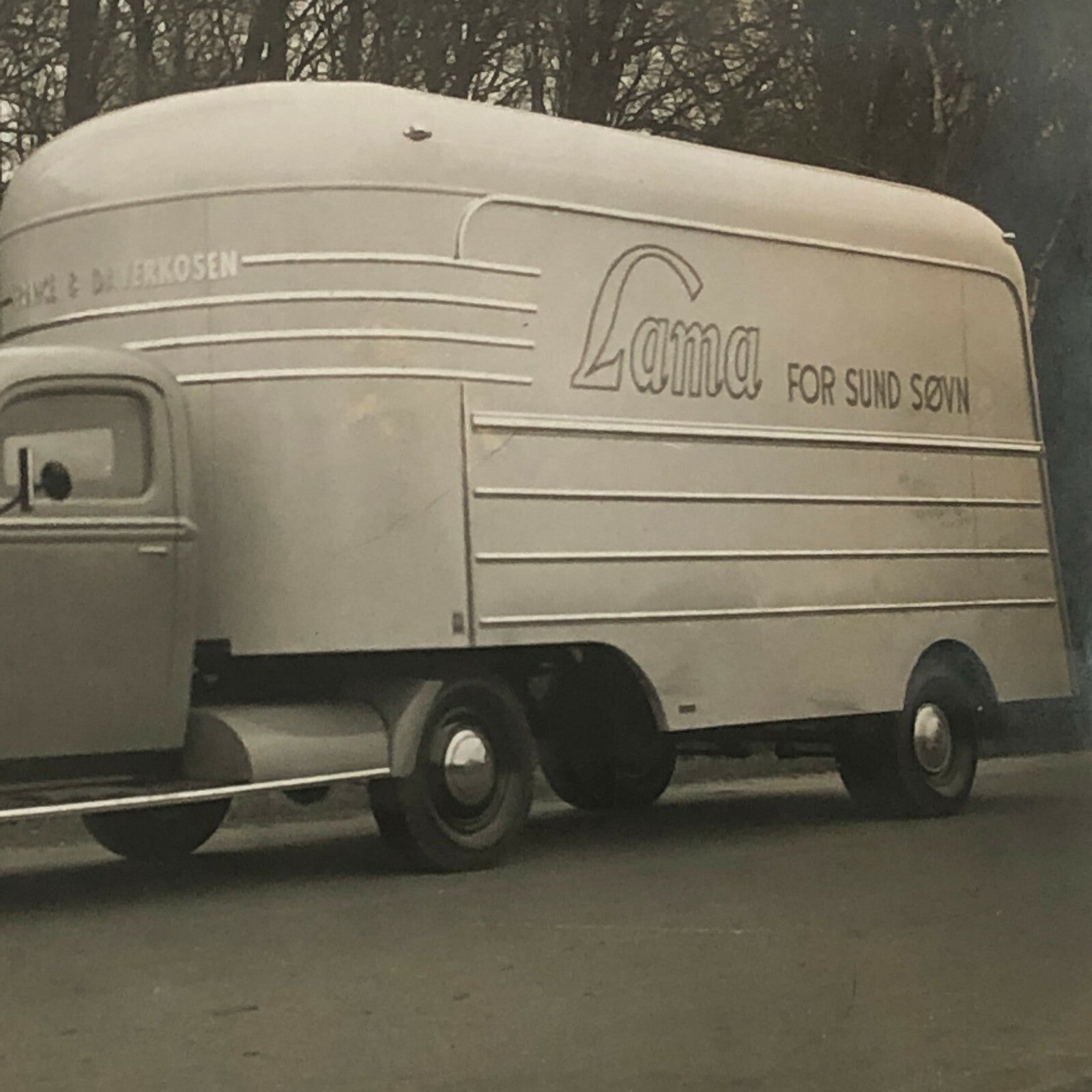 Vintage Photo Photograph of a Truck and Trailer Lot of 2 - Denmark ? 