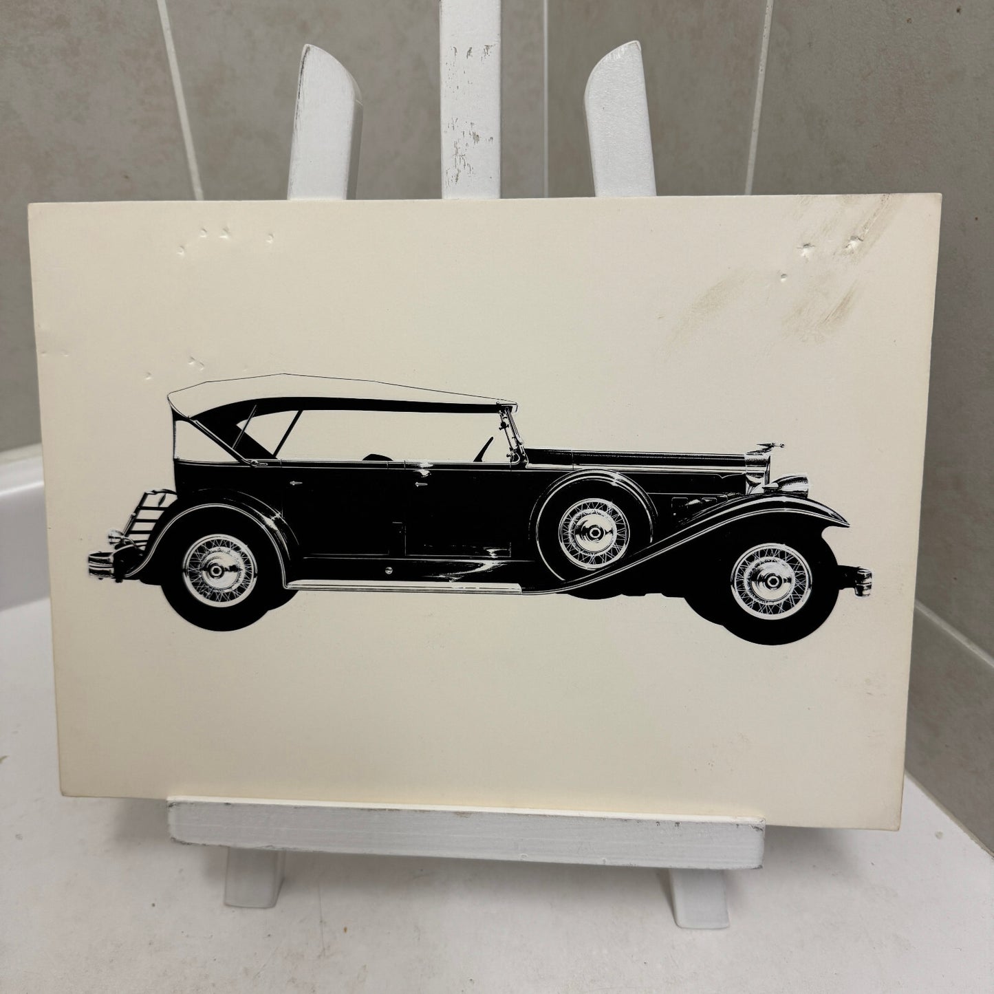 1932 Packard Model 905 Phaeton V12 Car Illustration Art Drawing Hand Drawn