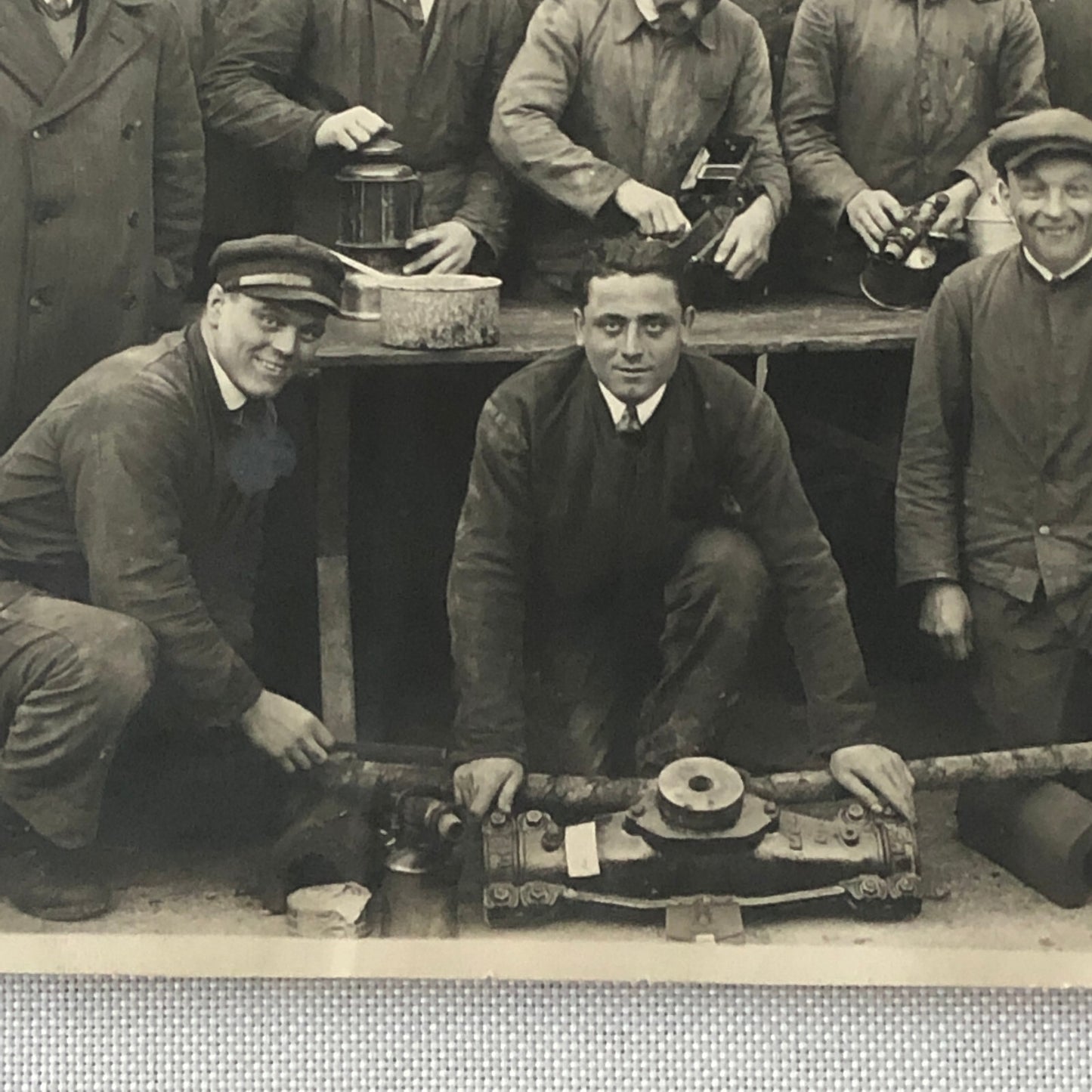 Vintage Photo Photograph Factory Workers Men German Germany 