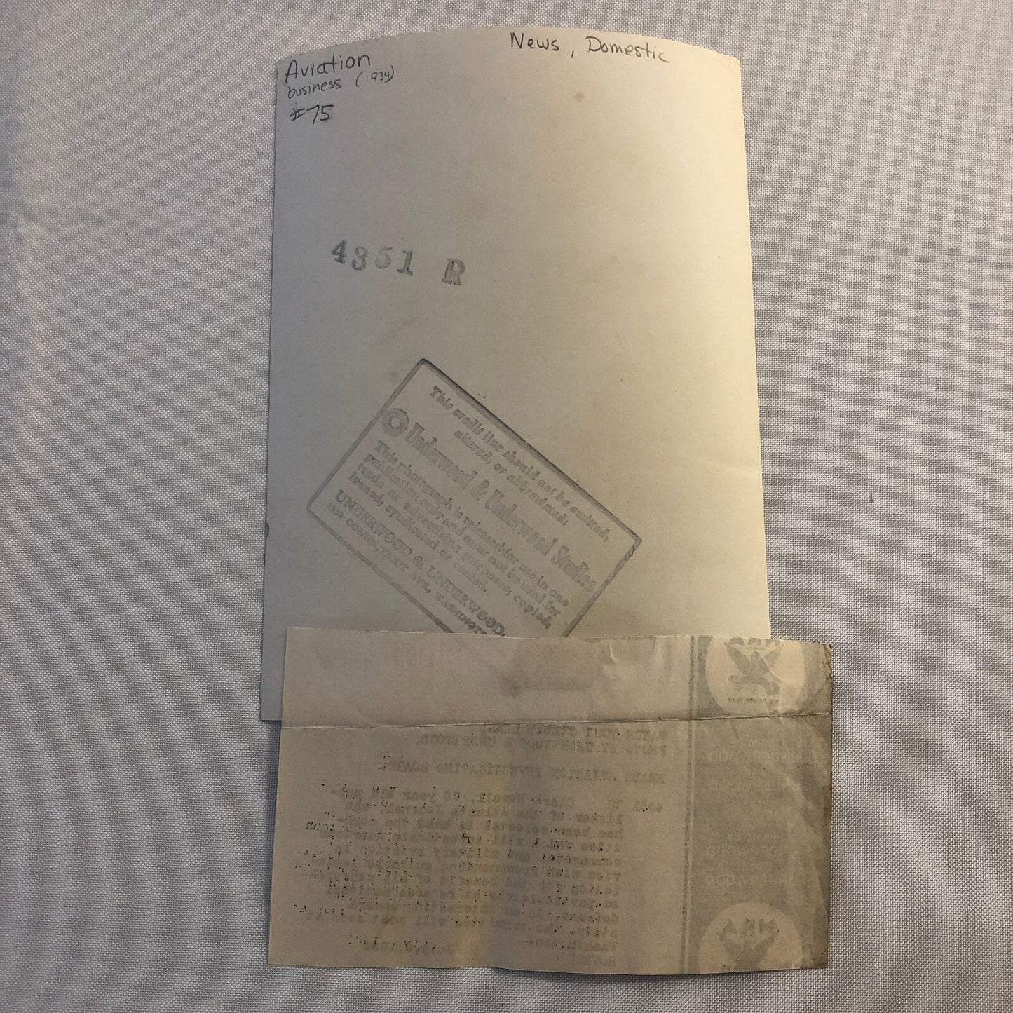 Press Photo Photograph Atlanta Journal Publisher Aviation Legislation Underwood