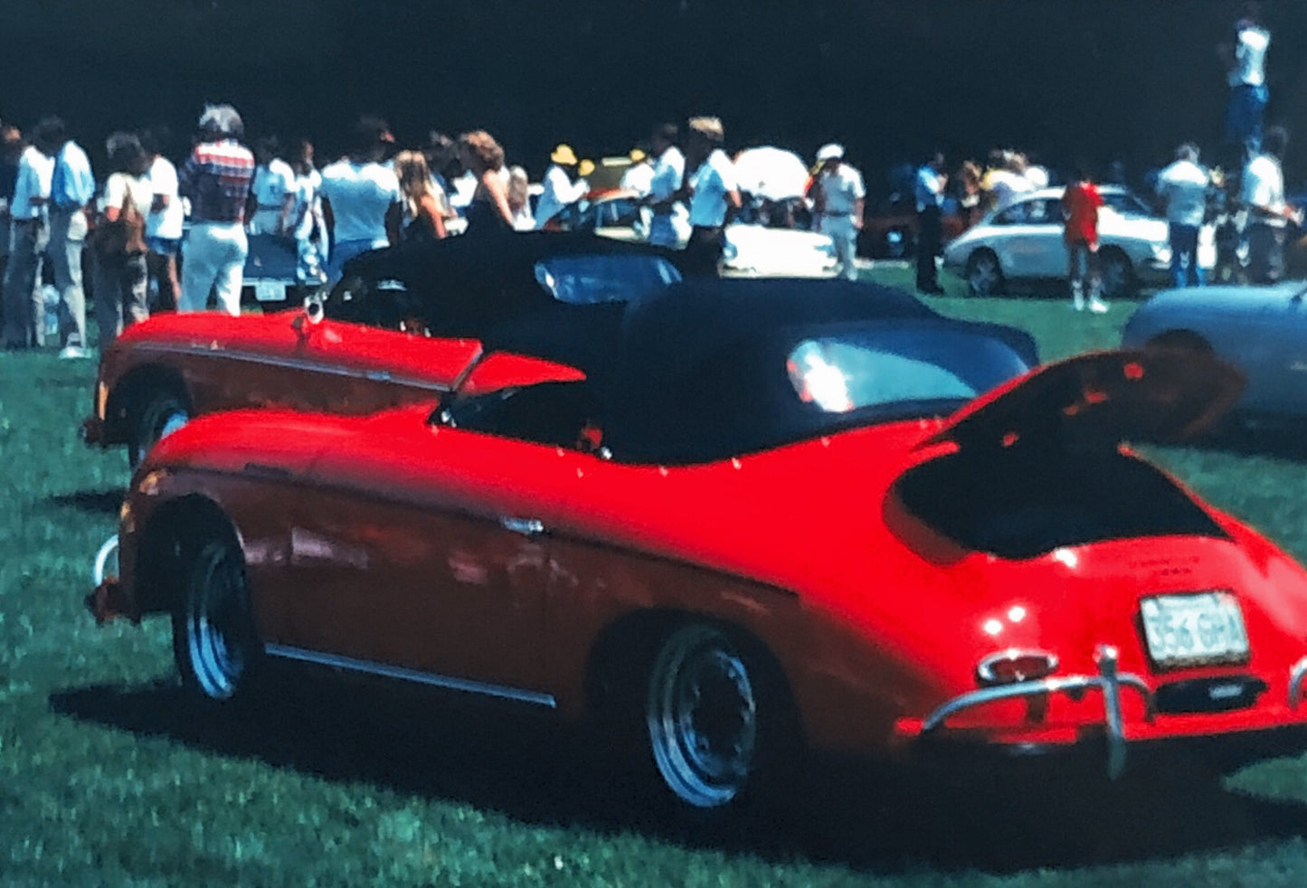 Porsche 356 Cabriolet Convertible Car Show 35mm Photo Slide Vintage 1981