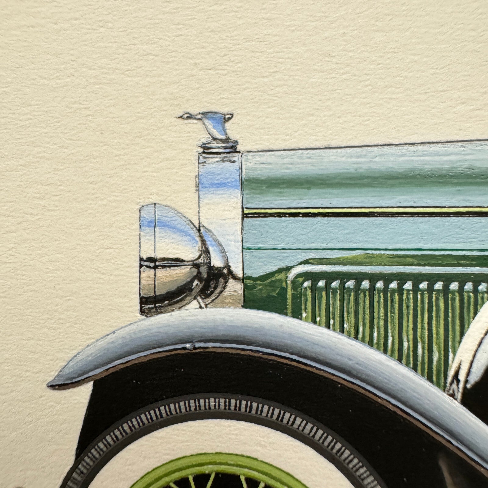 1930 Ford Model A Roadster Car Illustration Art Drawing Hand Drawn Robert Preis