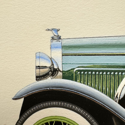 1930 Ford Model A Roadster Car Illustration Art Drawing Hand Drawn Robert Preis