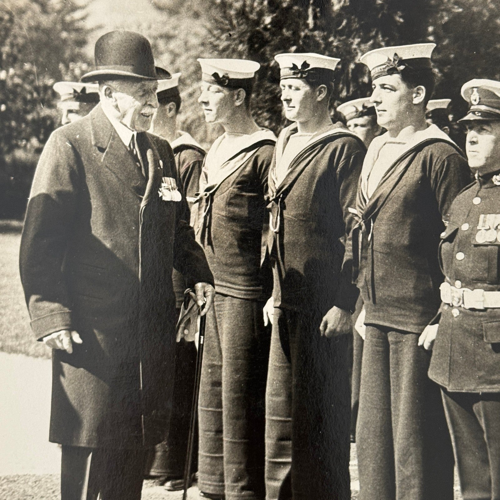 Duke of Connaught Inspects British Legion Military HMS Queen Elizabeth 1932