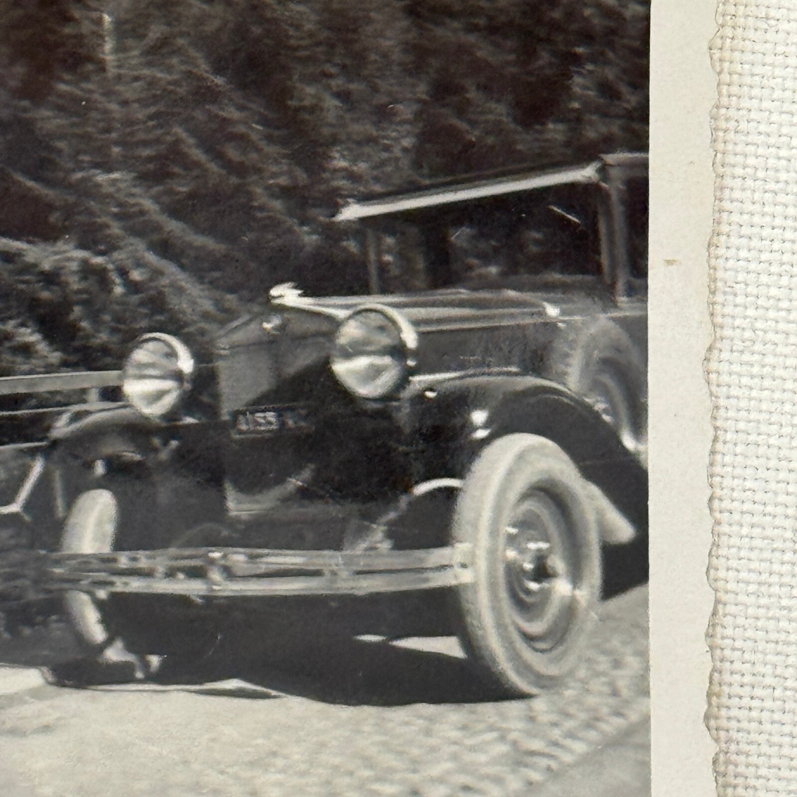 Vintage Photograph Photo Antique Man with Early Car Automobile