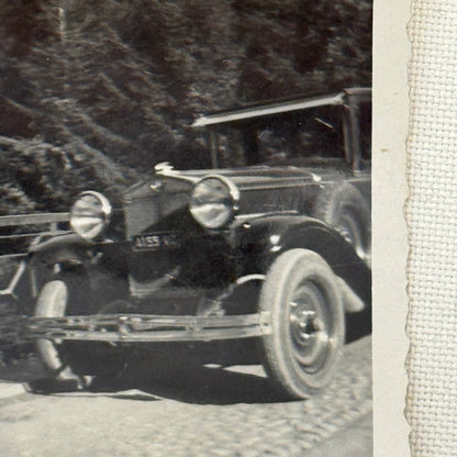 Vintage Photograph Photo Antique Man with Early Car Automobile