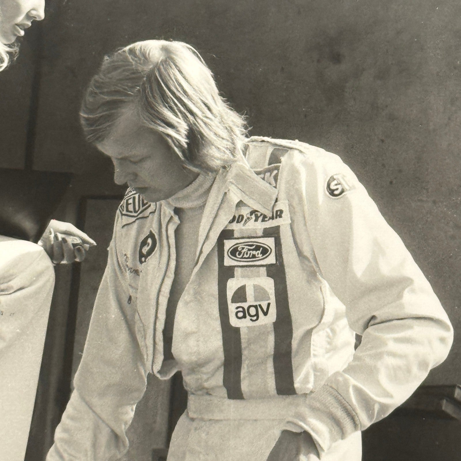 Vintage Racing Photo 1972 Italian Grand Prix Race Ronnie Peterson Wife Fran