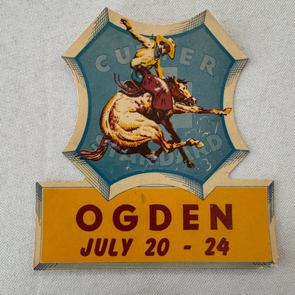 Vintage Rodeo Event Advertising Label 1940s