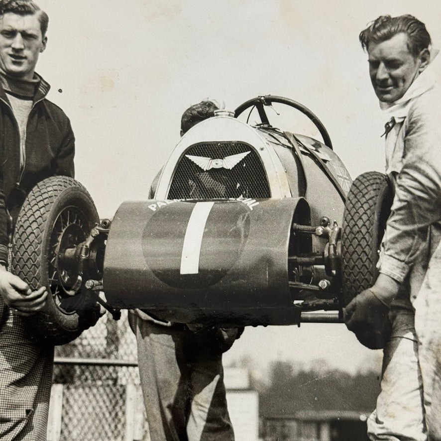 Vintage Racing Press Photo Photograph Print Early Go Kart 1935 Crystal Palace