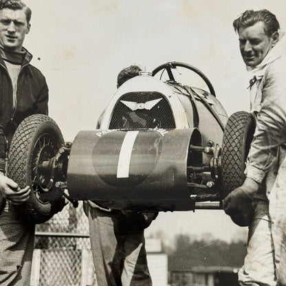 Vintage Racing Press Photo Photograph Print Early Go Kart 1935 Crystal Palace