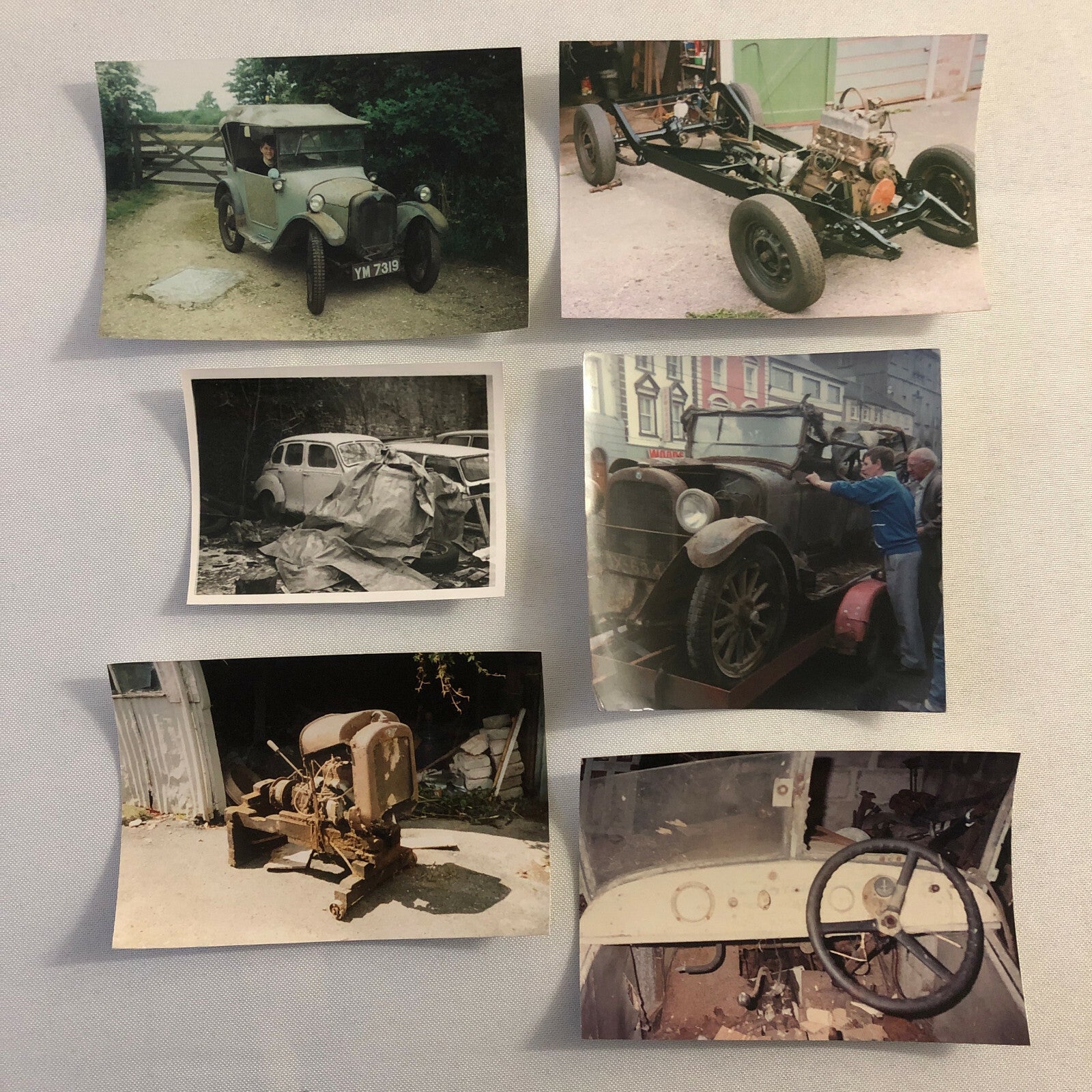Vintage Austin Car Photo Barn Find Junkyard Parts Lot of 30 Photographs