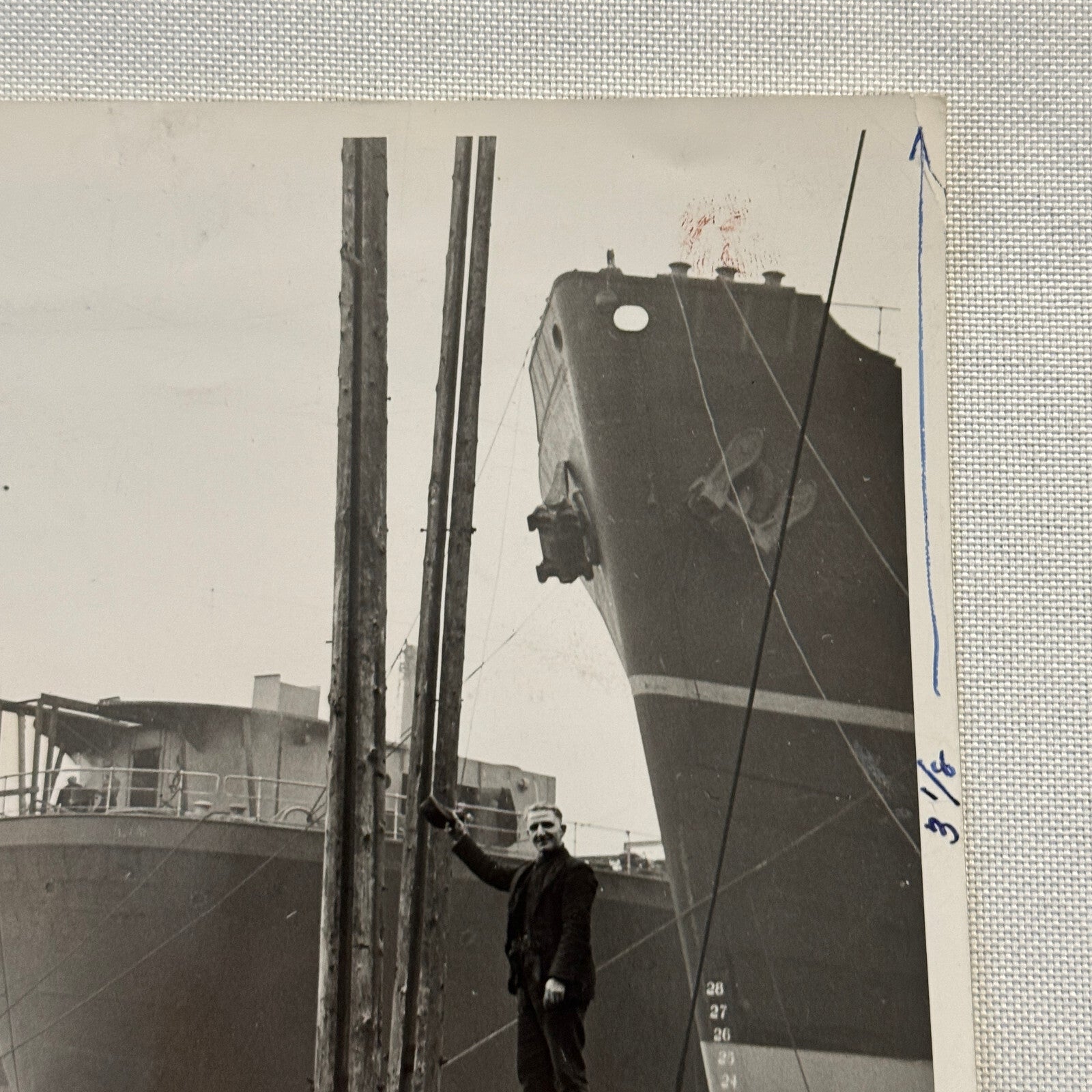 Vintage Ship Building Press Photo Photograph Boat Vessel Propellor Bracket UK