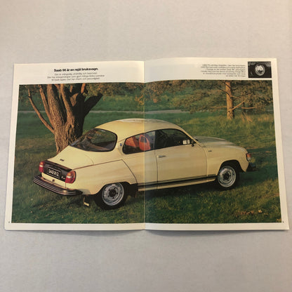 1979 Saab 96 GL Sales Brochure Catalog Advertising Vintage SWEDISH TEXT