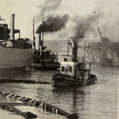 Vintage 1945 Canadian Navy Military Boat Ship Photo Photograph