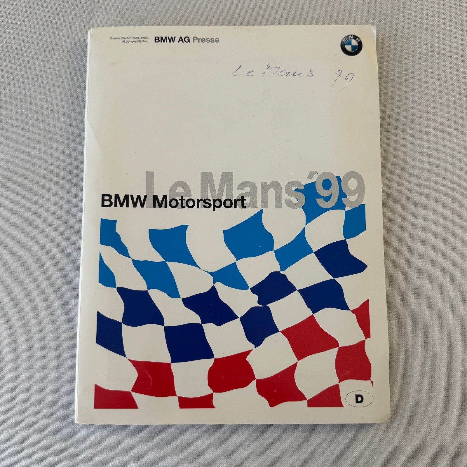 1999 BMW V12 LMR LeMans Racing Press Kit Brochure Photos GERMAN Jenny Holzer Art