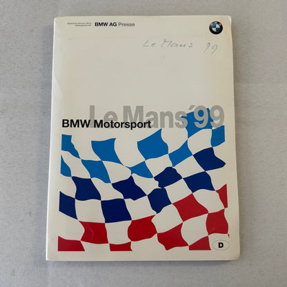 1999 BMW V12 LMR LeMans Racing Press Kit Brochure Photos GERMAN Jenny Holzer Art