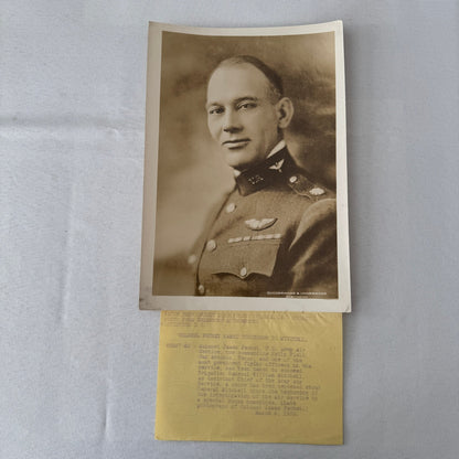 United States Army Air Service Colonel James Fechet Press Photo Photograph 1925