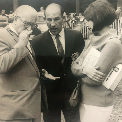 Vintage Racing Photo Photograph 1964 Rouen Stirling Moss Driver and Alfred Moss