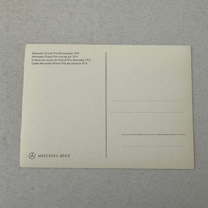 1914 Mercedes Benz Grand Prix Racing Car Factory Photo Postcard Post Card