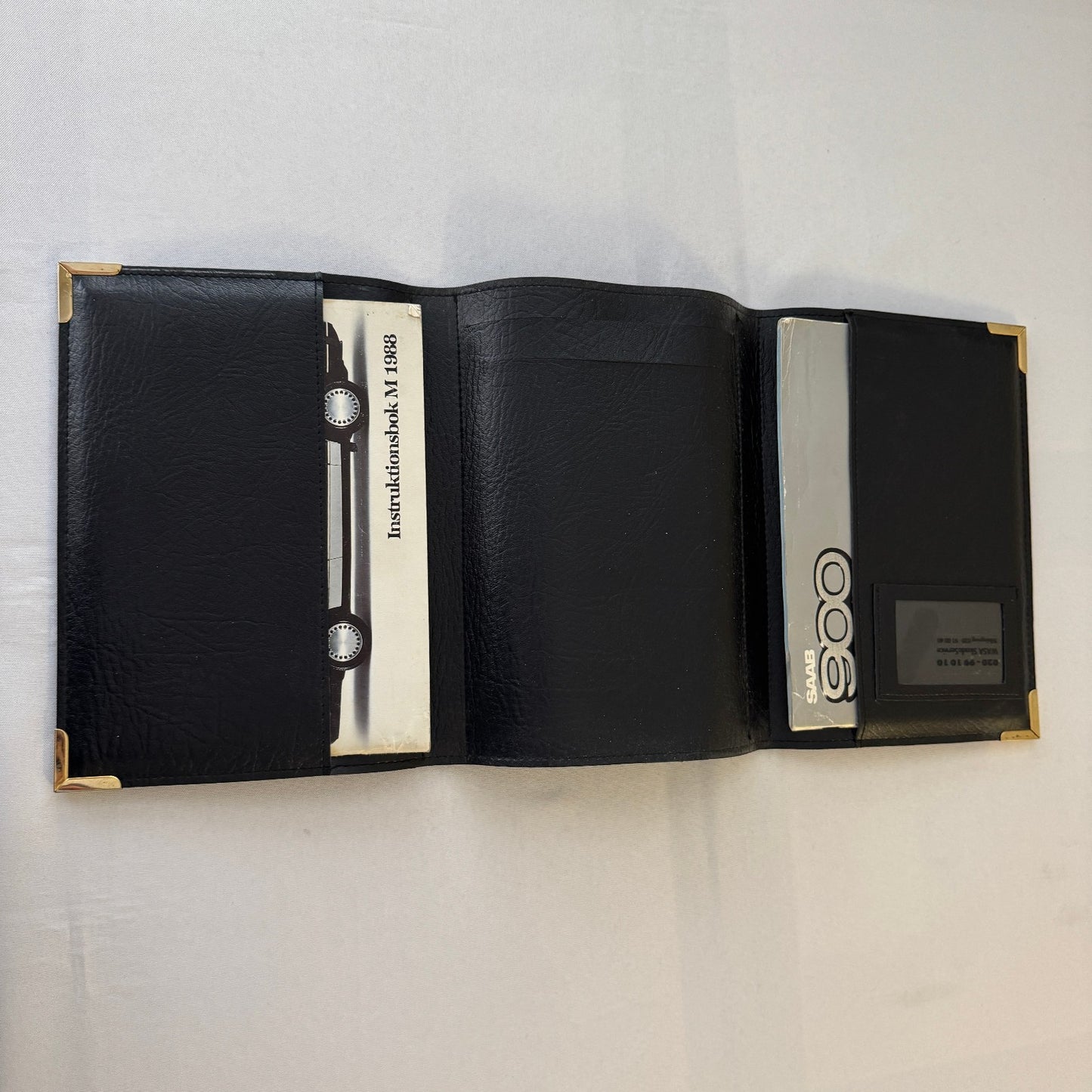 1988 Saab 900 Owners Manual Book Pouch Sedan Convertible Vintage Car SWEDISH