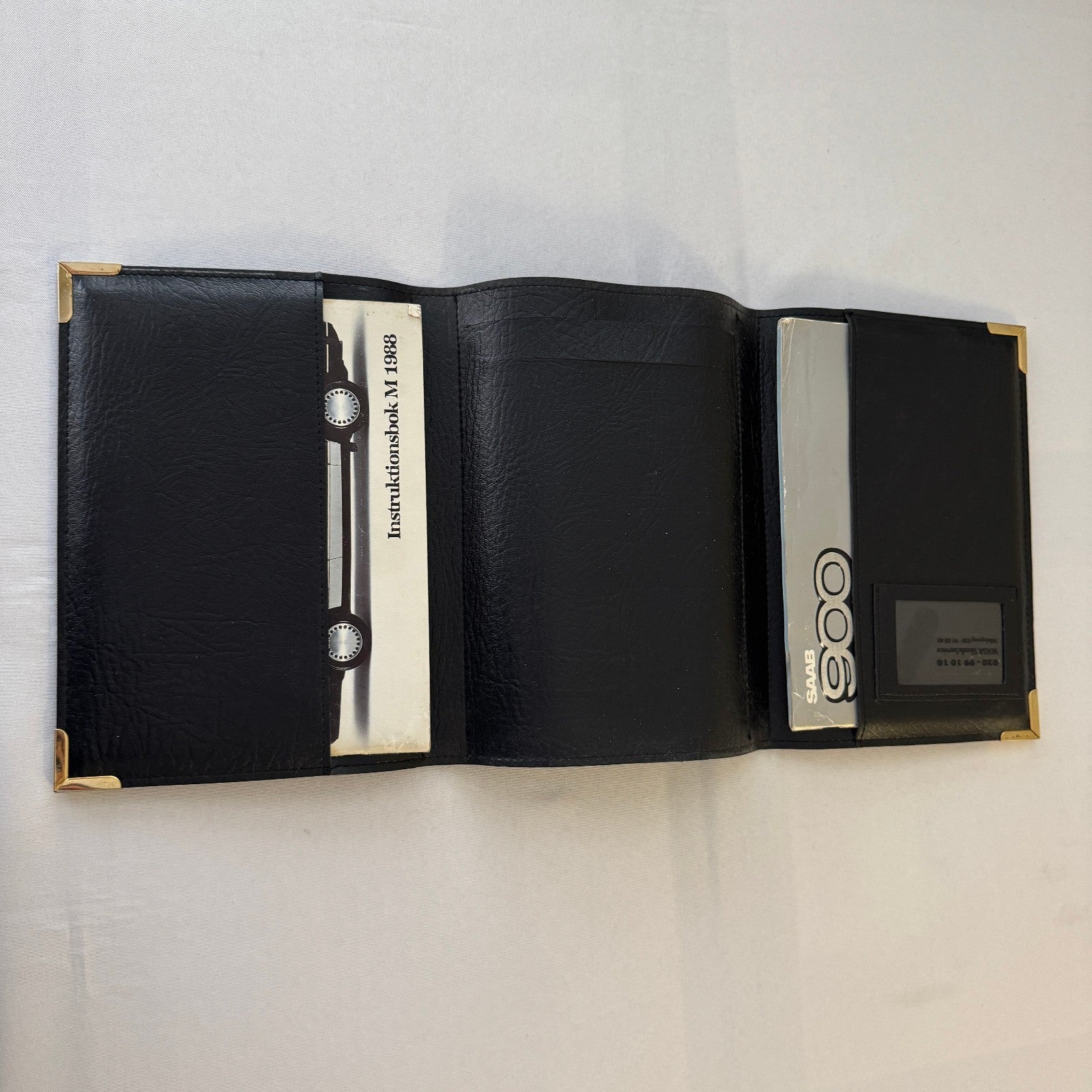1988 Saab 900 Owners Manual Book Pouch Sedan Convertible Vintage Car SWEDISH