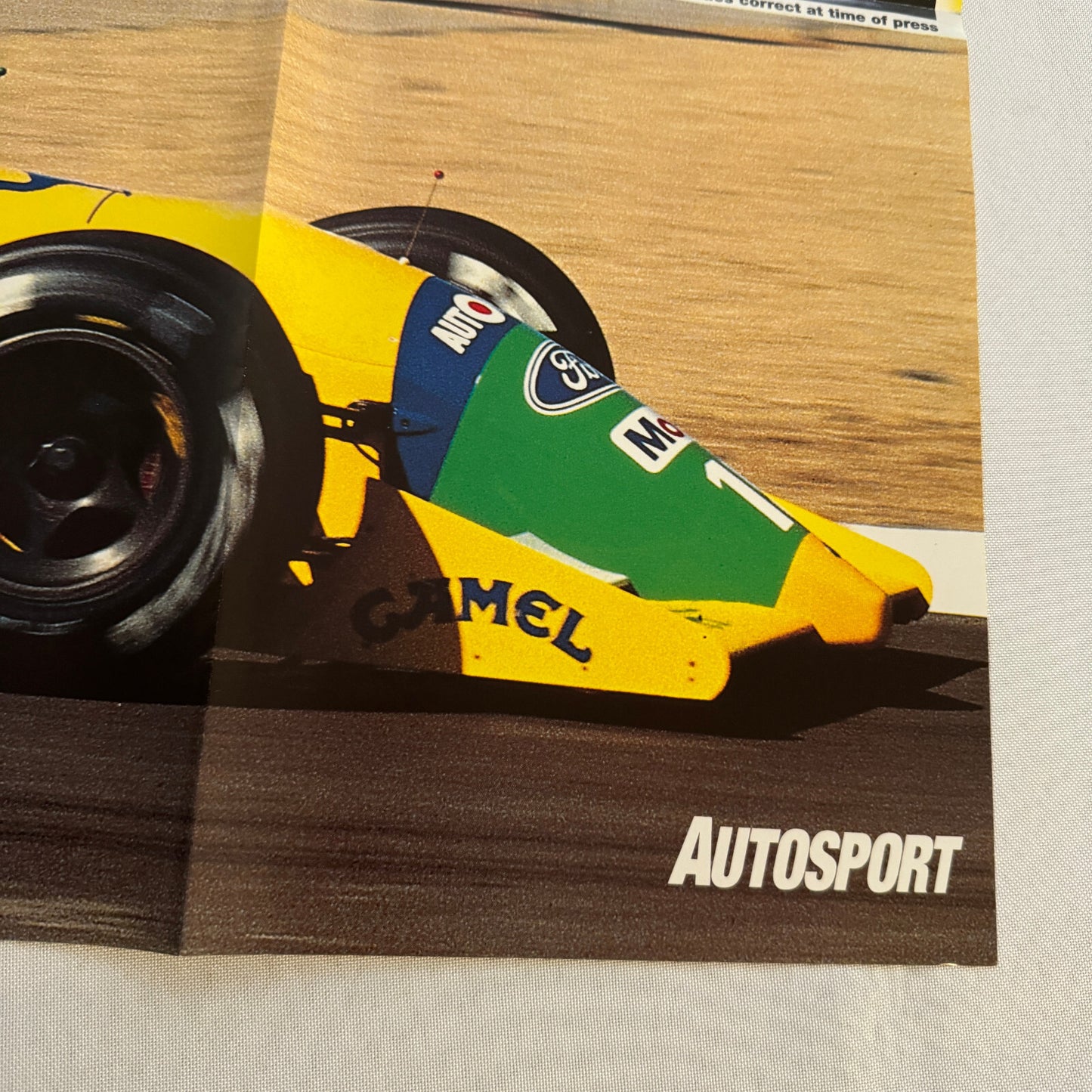 1991 Benetton Ford F1 Racing Poster Nelson Piquet Roberto Moreno Formula One