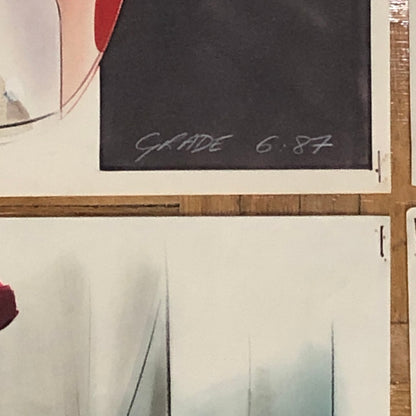 Car Styling Concept Illustration Art Drawing Sketch Lot 7x Ford Scorpio 1987