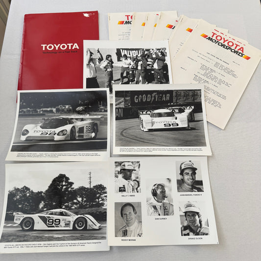 1989 Toyota Motorsport Racing Press Kit Dan Gurney Willy T Ribbs Fangio II