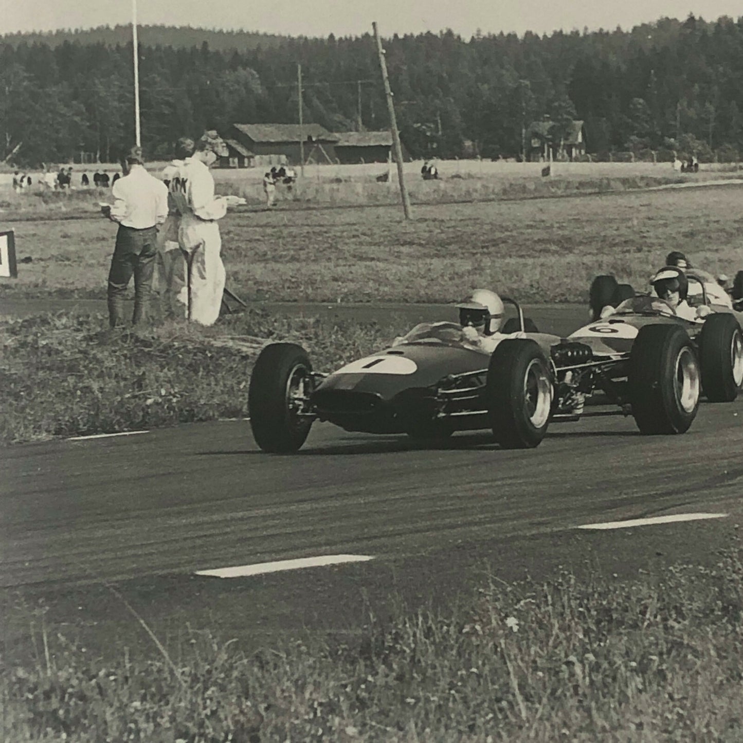 Vintage Car Racing Photo Photograph - Jack Brabham Jochen Rindt F2 Formula 2