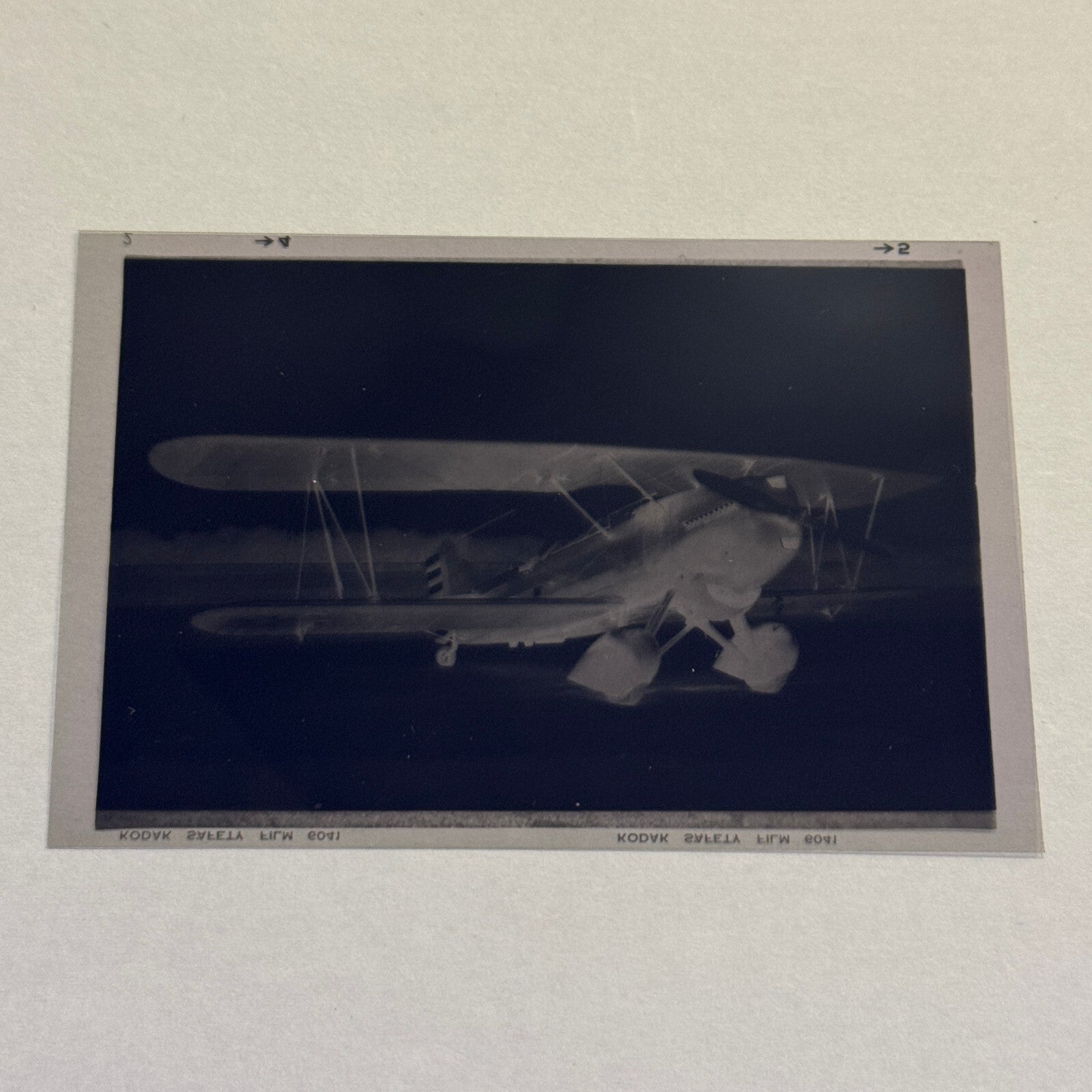Vintage Photo Negative Curtiss XO-39 Airplane Plane Aircraft Curtiss XO39 XO 39