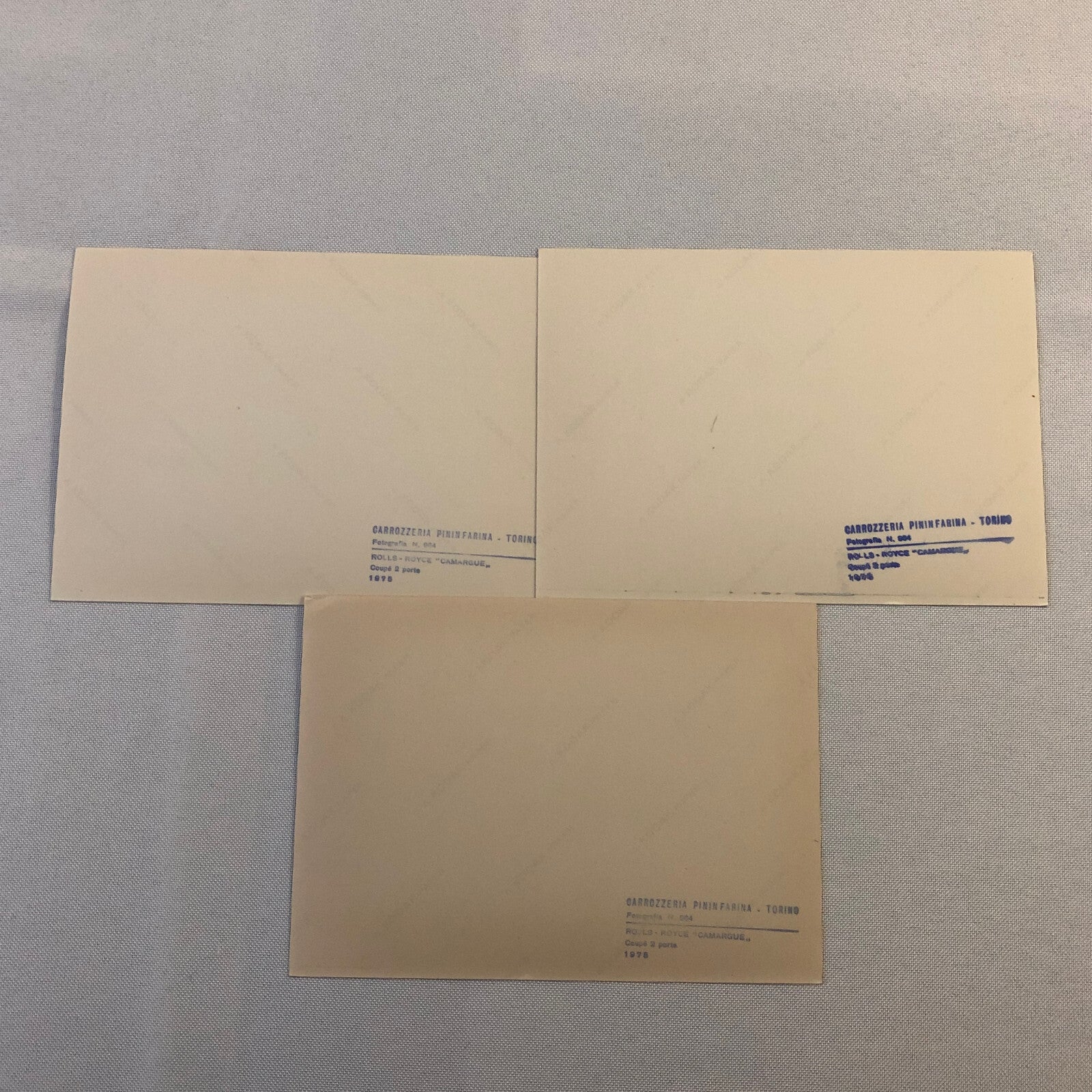 1975 Rolls Royce Camargue Pininfarina Photo Photograph Print Lot of 3