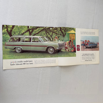 1965 Rambler Ambassador Car Sales Brochure Catalog Advertising Convertible +