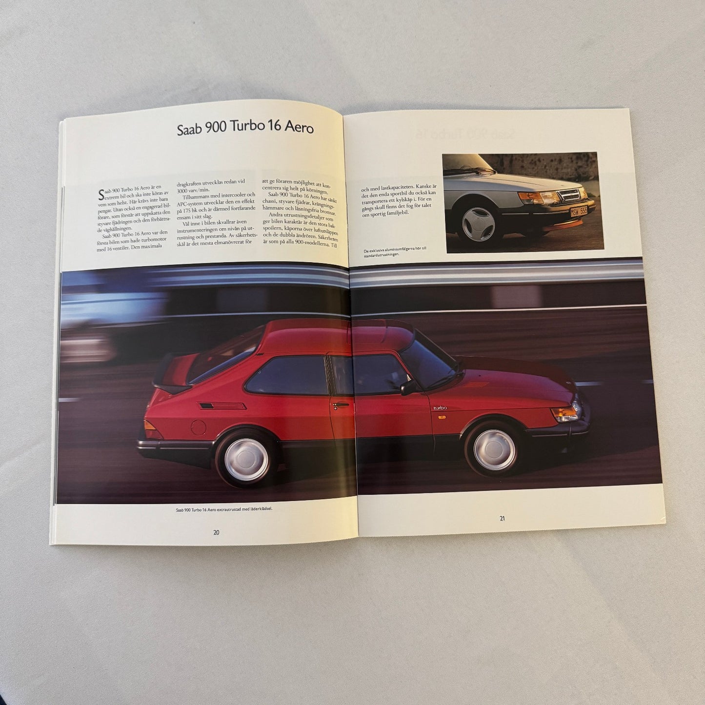 1990 Saab 900 Car Sales Brochure Catalog Saab 900 Cabriolet Turbo Aero SWEDISH