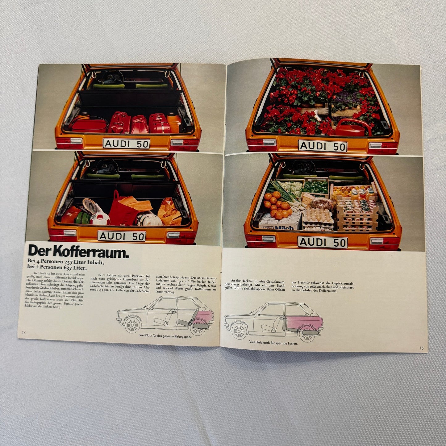 Audi 50 Poster Sales Brochure Catalog Advertising 1974 1975 GERMAN