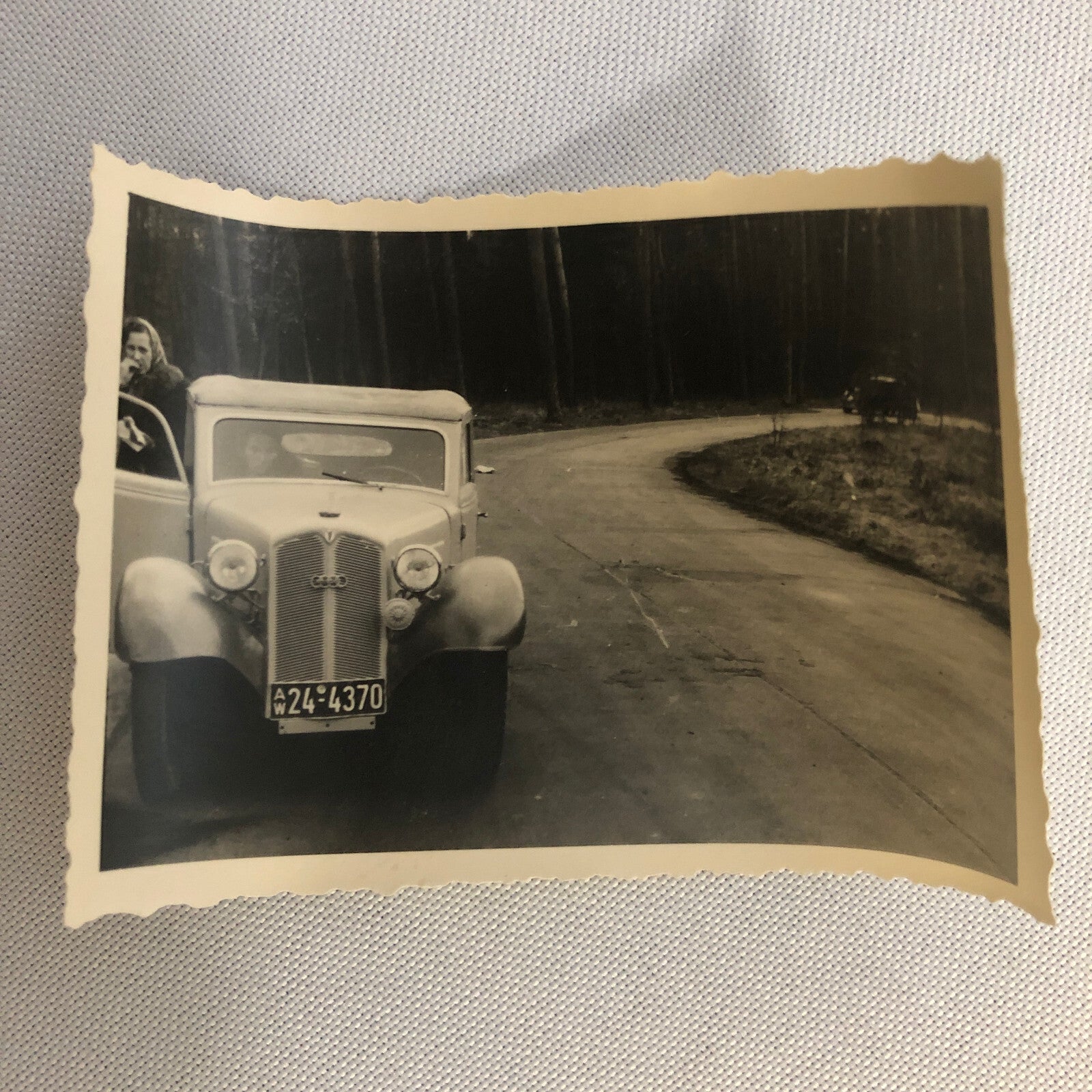 Vintage Audi Auto Union Photo Car People Woman Photograph Lot AL22SM1