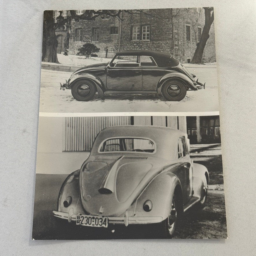 Vintage 1948 Volkswagen Beetle Hebmuller Photo Photograph Print