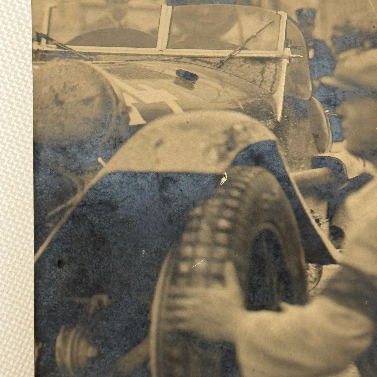 Vintage Racing Car Photo Photograph Print Crew Tire Change Francesco Crupi