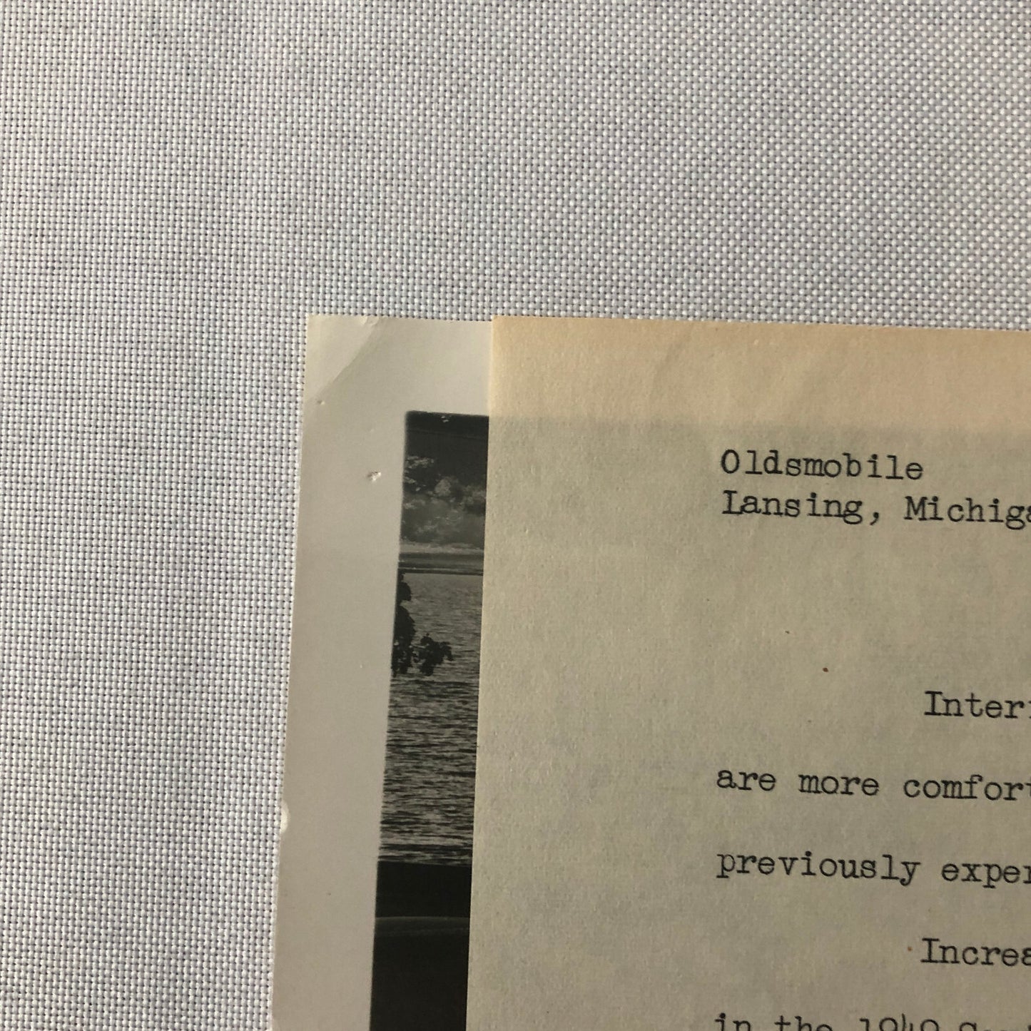 1949 Oldsmobile Series 76 Futuramic Factory Press Photo Photograph