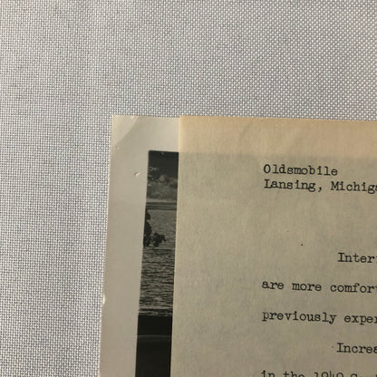 1949 Oldsmobile Series 76 Futuramic Factory Press Photo Photograph