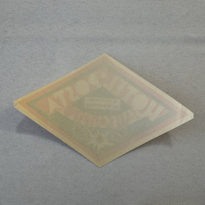 Vintage Travel Label Hotel Posta San Candidio Italy Italian