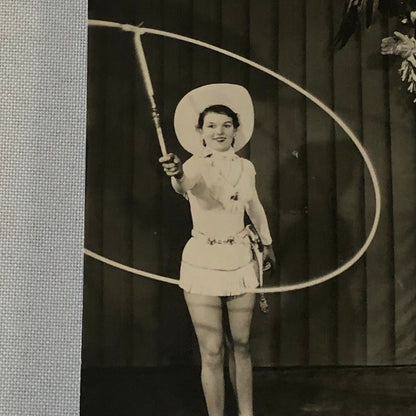 Vintage Circus Photo Billy Karaltini Western Performer Cowboy Bird Photograph 2x